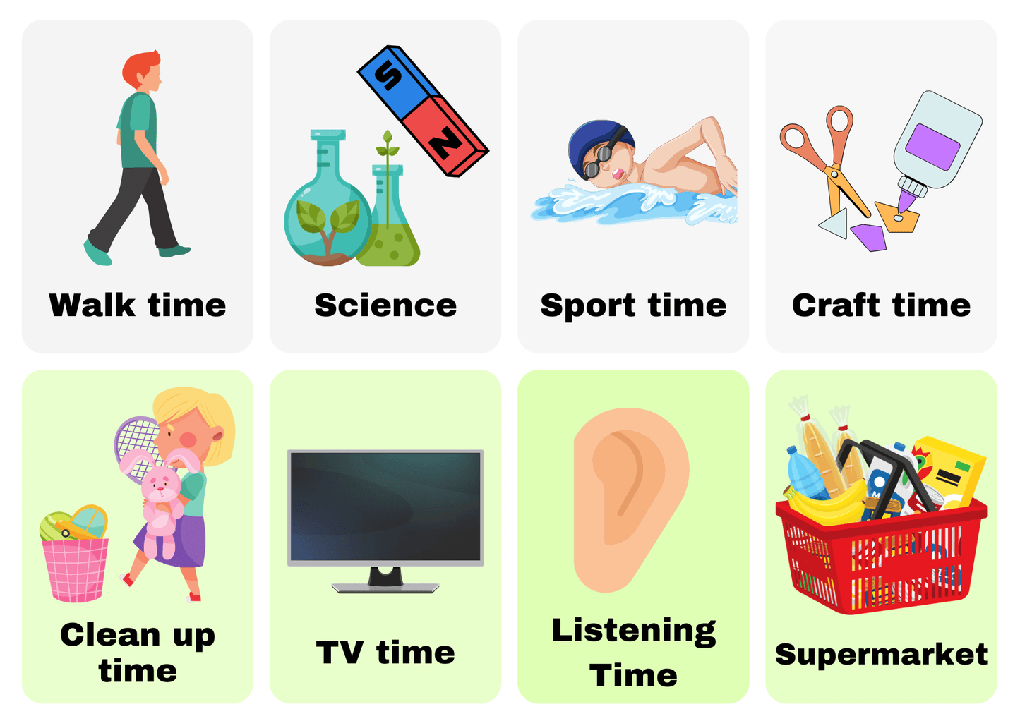 시각스케줄 1탄: 오늘의 할일, First - Then, Morning - Afternoon - Everbloom Path - Parent Coaching