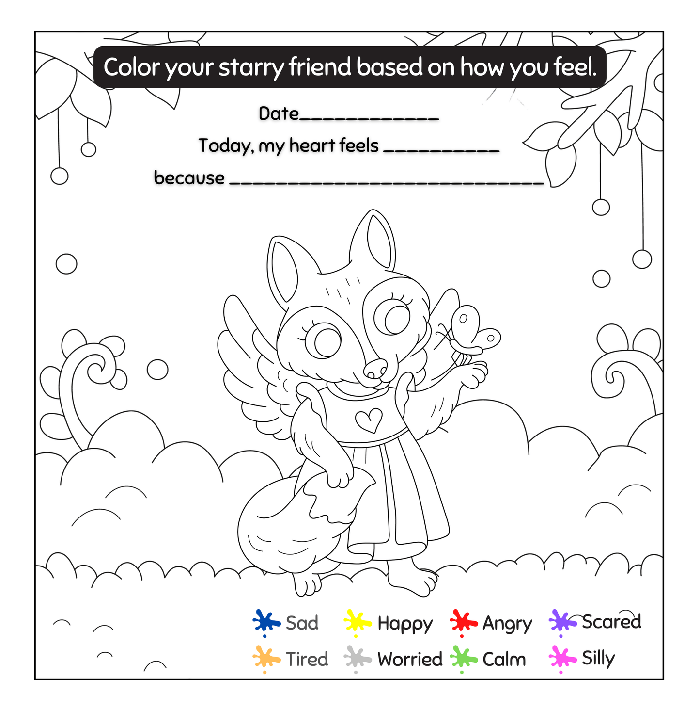 Starry Friends: An Everyday Emotion Journal & Coloring Book for Kids - Everbloom Path - Parent Coaching