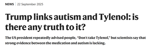 타이레놀과 자폐스펙트럼장애: 과학적 근거로 살펴보는 진실은?