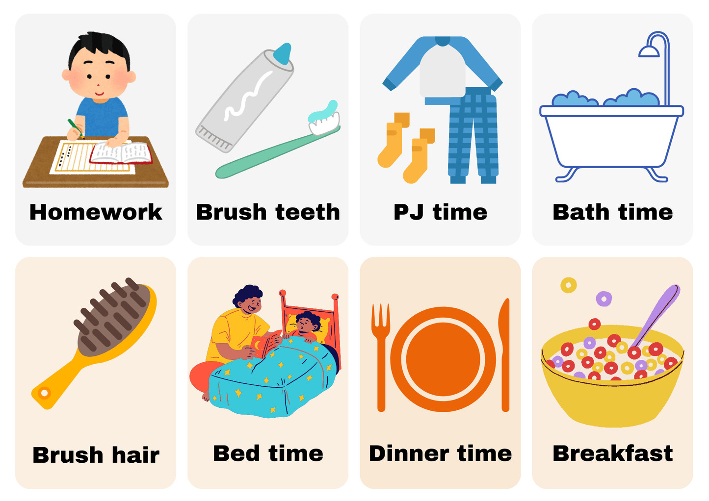 시각스케줄 1탄: 오늘의 할일, First - Then, Morning - Afternoon - Everbloom Path - Parent Coaching