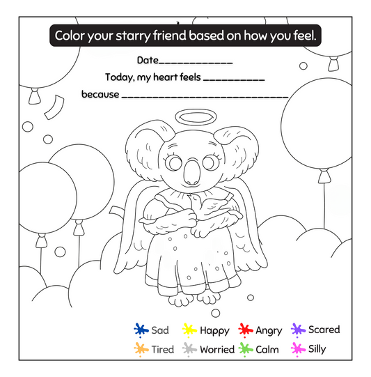 Starry Friends: An Everyday Emotion Journal & Coloring Book for Kids