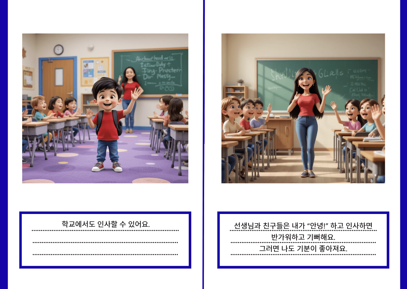 [소셜스토리 패키지] 새 학교에 가요 (영상 + 8페이지 책) - Everbloom Path - Parent Coaching